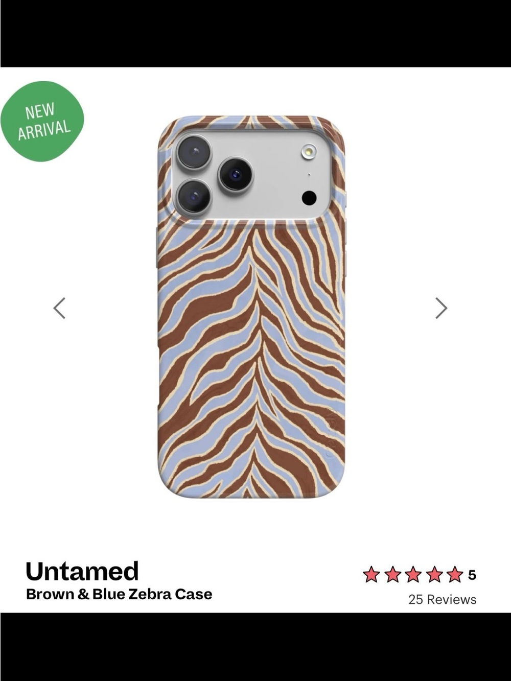 Casely iPhone 18 pro max Brown & Blue Zebra Case